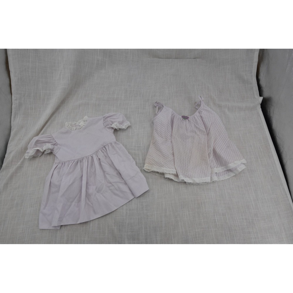 Vintage Bryan Kids Lavender Eyelet Lace Dress and Swiss Dot Gown Set